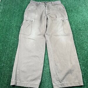 VTG NESI A.G. Surplus Military Cargo Wide-Leg Baggy Pants Mens 32x29" Brown Y2K